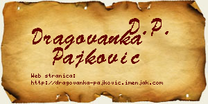 Dragovanka Pajković vizit kartica